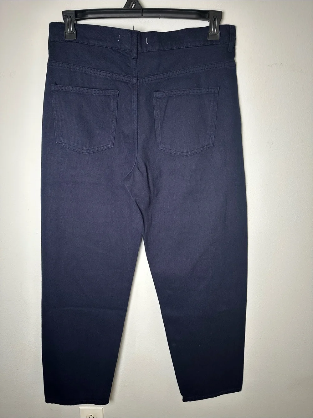 ZARA Barrel Leg Jeans Women’s Size 6 Dark Blue High Waisted